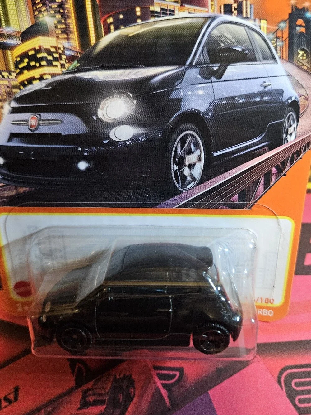 Matchbox FIAT 500 Turbo Die-Cast Car - Black